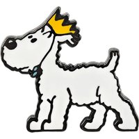 Classic Anime Character Snowy Enamel Pin Cute Dog with A Crown Enamel Pin Retro Comic Periphery Badges Backpacks Lapel Pins Gift