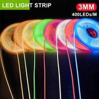 3MM Ultra Thin COB LED Strip 5V Colorful Dimmable 3000K 4000K 6000K High Density Flexible Light 400LEDs for DIY Home Decor Lamp