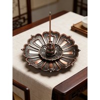 1Pcs Porous Lotus Zen Line Incense Insertion 2-In-1 Incense Holder Sandalwood Burner Lncense Plate Tray Retro Home Decorations