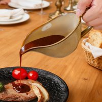 Ceramic Sauce Boat Bowl Salad Dressing Container with Handle for Family Gathering Thanksgiving Christmas Kitchen