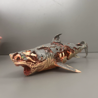 25cm cartoon empty slime shark action figure doll kids collection model opened no treasure in it