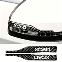 2pcs Carbon Fiber Texture Side Mirror Anti-Collision Strips Designed for Volvo XC60 Rearview Mirror Trim Strip Covers