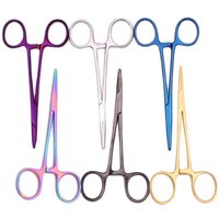 1Pcs Animals Straight Trauma Hemostat Stainless Clamp Grooming Veterinary Tools Suitable for Surgical Wound Cleaning
