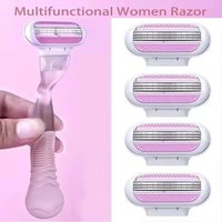 New Women Safety Razor 3-layer Stainless Steel Manual Beard Shaving Blades Body Hair Bikini Underarm Thigh Shaver Shaving