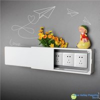 Decorative TV Socket Cover Box Wall Mounted Cable Concealer Plug Strip Hide Ugly Background Wall Wire Collection Line Box