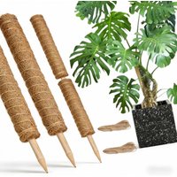 2-4Packaged Natural Coconut Shell Moss Climbing Support for Green Radish and Ivy, Fixed Support, Stackable Indoor Green Plant Cl