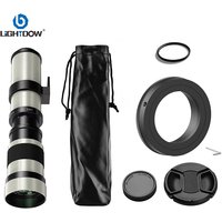 Lightdow Manual Lens Camera Lens 420-800mm F8.3-16 Telephoto Zoom Lens for Canon Nikon SLR and Sony Mirrorless Camera