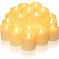 24 Teile/satz Flammenlose LED Kerze Kreative wünschen Led Teelicht Warm Weiß Flammenlose Kerze Halloween Weihnachten Decor Kerze Licht