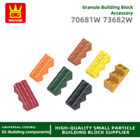 Wange 57Pcs/Lot70681W 73682W 2Dots Straight Tile Building Blocks Moc Palace Accessories Compatible with Brick Children Toys Gift