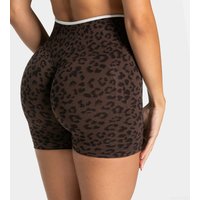 Logo Yoga Shorts Women's Seamless High Waist Quick-drying High Elastic Hip-lifting Gym Running Color Block Shorts