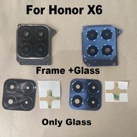 For Huawei Honor X6 Back Camera Glass Rear Lens Replacement With Frame Cover Adhesive Sticker VNE-LX1 VNE-LX2 2022