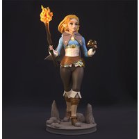 1/24 75mm 1/18 100mm Resin Model Zelda Girl Figurine Unpainted No Color RW-1142