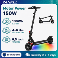 Sinaopus 6,5-Zoll-Elektroroller für Kinder, faltbarer E-Scooter mit 150-W-Motor, 130-Watt-Stromakku, Vorderradaufhängung, LED-Display und 3-fach höhenverstellbarem Lenker, ideales Geschenk für Kinder