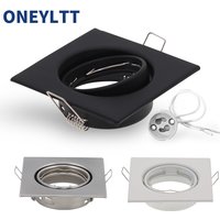 Square LED Recessed Ceiling Light Fitting Fixture for Spot light Adjustable Frame MR16 GU10 Bulb Fixture Downlight Holder