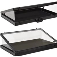 Vitrine en aluminium avec couvercle en acrylique, boîte de rangement pour cartes à collectionner, idéale pour les cartes gradées et les collections de jeux de cartes à collectionner (TCG).