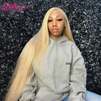30 38 pouces perruque Blonde droite cheveux humains 13x4 13x6 Hd Blonde dentelle frontale 613 couleur brésilienne pré plumée perruques pour les femmes 200%