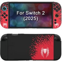 Soft Silicone Case For Nintendo Switch 2 Game Console Joy Con Controller Skin Shell Spider Theme Protective Cover Accessories