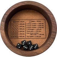 Exercise Patience Farkle Classic Dice Game with Wooden Dice Tray Parent-child Interactive Toys Strategy Game Fun Board Game