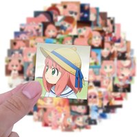80Pcs Anime SPY×FAMILY Cartoon Stickers Cute Anya Forger Graffiti Sticker Phone Water Bottle Diary Kawaii Decal