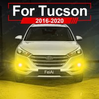 For Hyundai Tucson TL LED Front Fog Light Bulb 2016 2017 2018 2019 2020 Tucson Accessories Dual Colors LED Fog Light Bulbs Flash