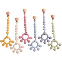Silicone Finger Teether Pacifier Chain,Baby Teether No BPA Teething Ring Gum,Baby Care Equipment Silicone Baby Care Utensils