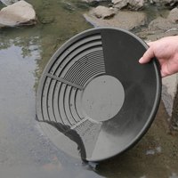 Gold Pan Metal Plastic Sieve Golds Pan Mining Tool Detection Tool Plastic Bowl Prospecting River Wash Gold Panning Equipment