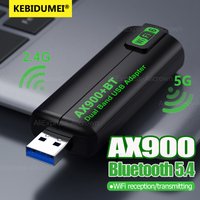KEBIDUMEI WIFI6 AX900 USB WiFi Bluetooth 5.4 Wireless Adapter Dual Band 2.4G+5GHz 4 Antennas Network Card Receiver For WIN 10/11