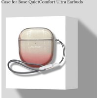 Transparent TPU Case Cover for Bose QuietComfort Ultra Earphones with Strap Soft Slim Shockproof for Bose QC Earbuds Ultra