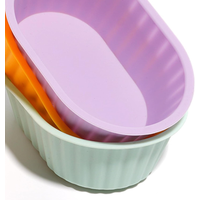 5 Pcs Silicone Oval Cake Mold DIY Muffin Cupcake Reusable Bread Cake Toast Pan Cake Moulds Baking Molds Tools Decorating Tools
