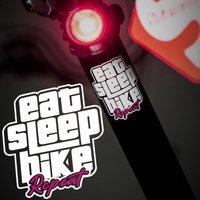 3Pcs Eat Sleep Ride Repeat Bicycle Vinyl Sticker Waterproof Anti Scratch Bike Frame Decal Road MTB Outdoor Cycling