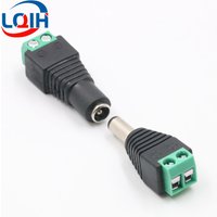 Connecteur de Terminal cc 2 broches, adaptateur d'alimentation cc 5.5mm x 2.1/2.5mm, prise mâle à femelle, prise pour bande LED CCTV