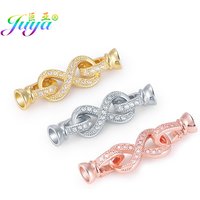 Juya DIY Jewelry Findings Supplies Infinity Connector Fastener Clasp Accessories For Natural Stones Beads Pearls Jewelry Making
