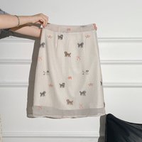 Deeptown Japanese Style Polka Dot Skirt Women Kawaii Elegant Summer Print Mid Skirts Y2k Cutecore Casual A-line Mesh Skirts