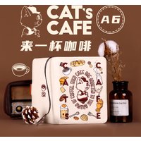 Kinbor Cute A6 Notebook A Cup of Coffee Record Book Embroidery Hand Book Sub Diary Todolist Schedule Notebooks Korean Stationery