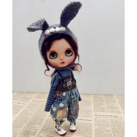 Promotional price Four piece suit Blythe clothes Hats, tops, suspenders, socks 1/6 30cm BJD girl (Fit for Pullip,Ob24, Licca)