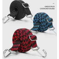 AliExpress NONE 1M/2M/3M Motorcycle Elastic Rubber Luggage Rope with Cord Hooks Bike Roof Rack Strap Auto Fixed Band Tie Car Accessories