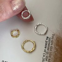 925 Sterling Silver hoop Earrings Temperament Simple for Women Wedding Jewelry Accessories