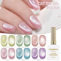 Hassleless 15ml Cat Magnetic Gel Nail Polish 30 Colors Semi Permanent Magnetic Gel UV/LED Soak Off Painting Vanrish Design