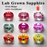 Oval Cut Lab Created Sapphire for DIY Jewelry Making Rings Necklaces Lab Grown Sapphire Gemstone for Craft Supplies Synthetic