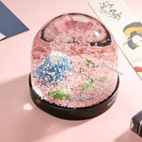 Mount Fuji Romantic Cherry Blossom Crystal Ball Snow Ball Ornament for Boyfriend and Girlfriend Birthday Muse Festival