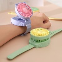 Portable Low Noise Watch Fan Detachable Band Lightweight Mini Electric Fan Foldable 90° Rotatable Wrist Fan Gifts