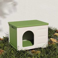 Plastic 4-Season Cat Bed Easy-to-clean Dog House Detachable Semi-enclosed Arched Cat House Windproof Outdoor Cat Shelter