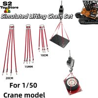 Generic 1/50 Scale Crane Model Specialized Lifting Straps Hook Buckle Type Red Nylon Slings For Crane Lifting Scene Accessories