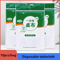 10 pieces of disposable tablecloths, thickened tablecloths, suitable for home, hotel, restaurant, round table, square table