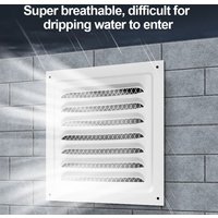 High Quality Stainless Steel Metal Vent Cover Built-in Insect Screen White Black Louver Air Vents Grille Square Air Vents Cover