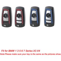 3/4 Buttons Smart Key Shell with Uncut Blank Blade Cover Fit for BMW CAS4 F 3 5 7 Series E90 E92 E93 X5 HU100R