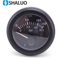 52MM 0-10 Bars Diesel Engine Oil Pressure Gauge Meter 10 BARS For Generator Parts 186±2 ohm Resistance