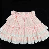 Summer Japanese Kawaii Lolita Pleated Skirts Womens Sweet Lace Patch Ruffle Cake Skirt Cute Bow Faldas Mujer Moda 2024