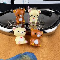 2 PCS Kawaii Cartoon Rilakkuma Phone Charms Pendant Cute Kawaii Keychain Accessories For iPhone 12 Schoolbag Airpods Earphones