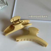 Elegant Yellow Geometric Arc large Hair Claw Clip Temperament Korean Solid Color Hair Clamp Barrettes Hairpin Hair Accessories